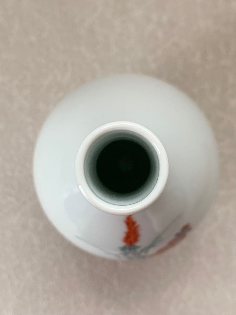 人間国宝 14代 酒井田柿右衛門 花瓶 一輪挿し 高さ22.5cm