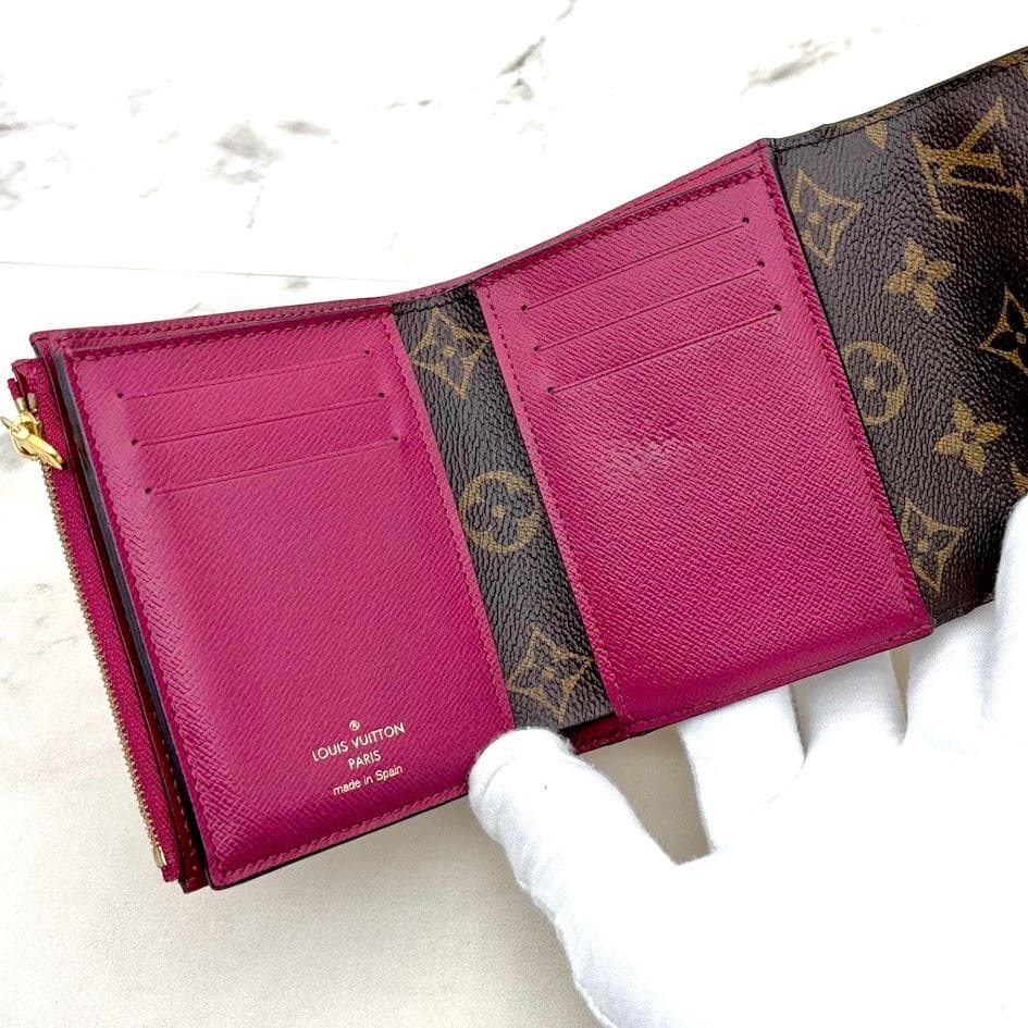 【超極美品】ルイヴィトン　モノグラム　ポルトフォイユ　アリアンヌ　フューシャ