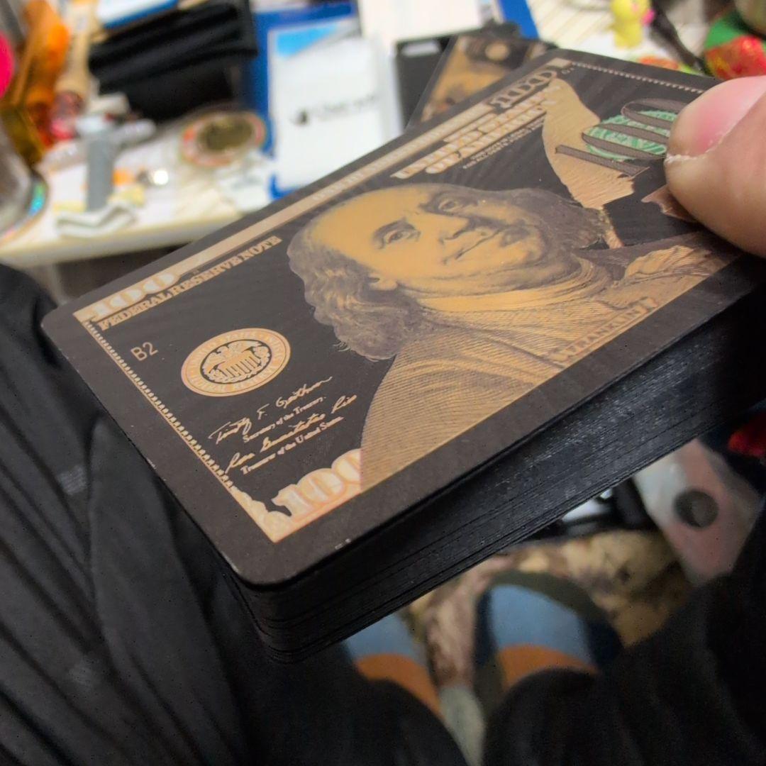 100ドル札風 24Kゴールドカード