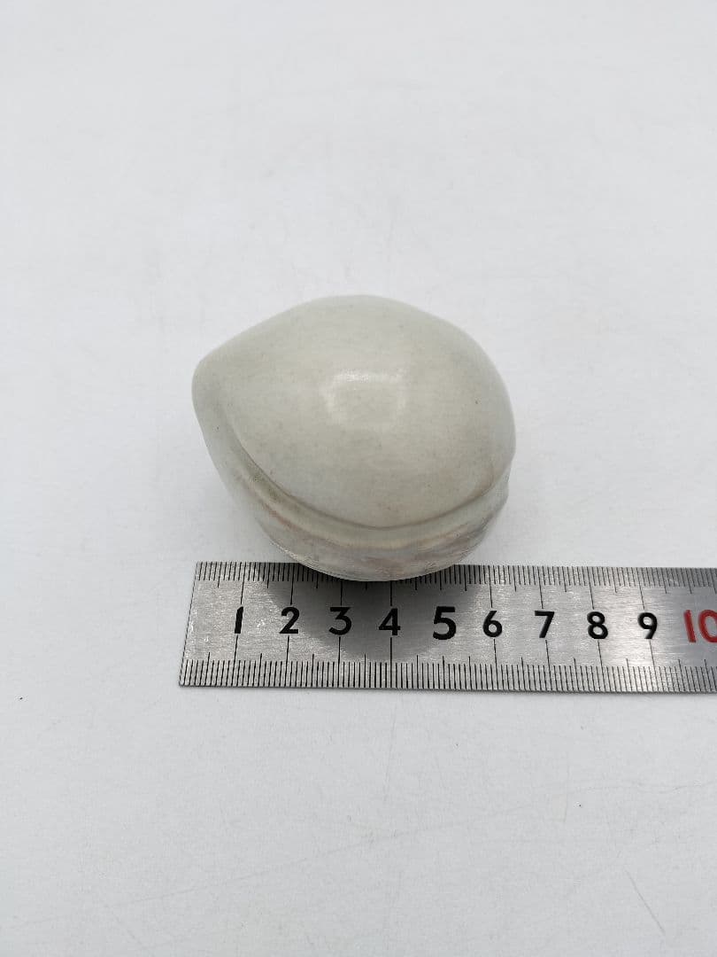 c802【新品・未使用】香合 萩焼 桃 宮田豊 木箱 茶道具