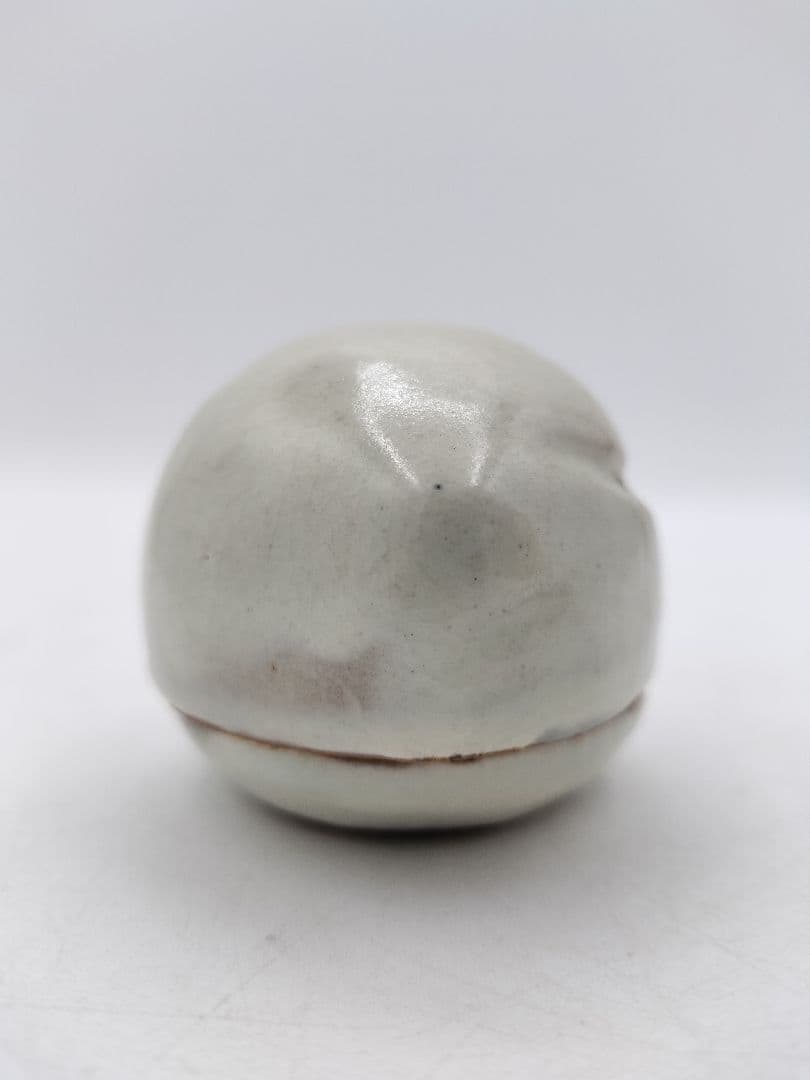 c802【新品・未使用】香合 萩焼 桃 宮田豊 木箱 茶道具