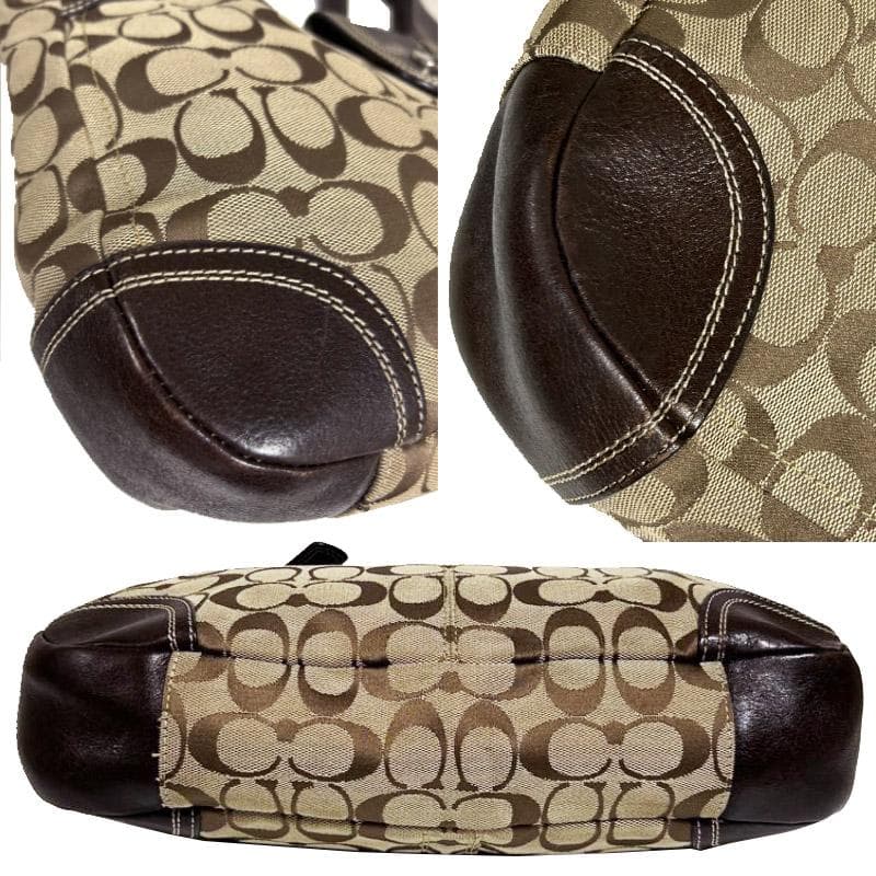 コーチ COACH セミショルダーバッグ 肩掛けバッグ シグネチャーブラウン