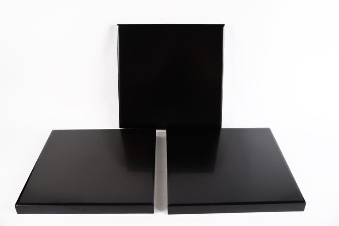 茶道具 平安堂 黒塗 会席膳　五枚 懐石 四方