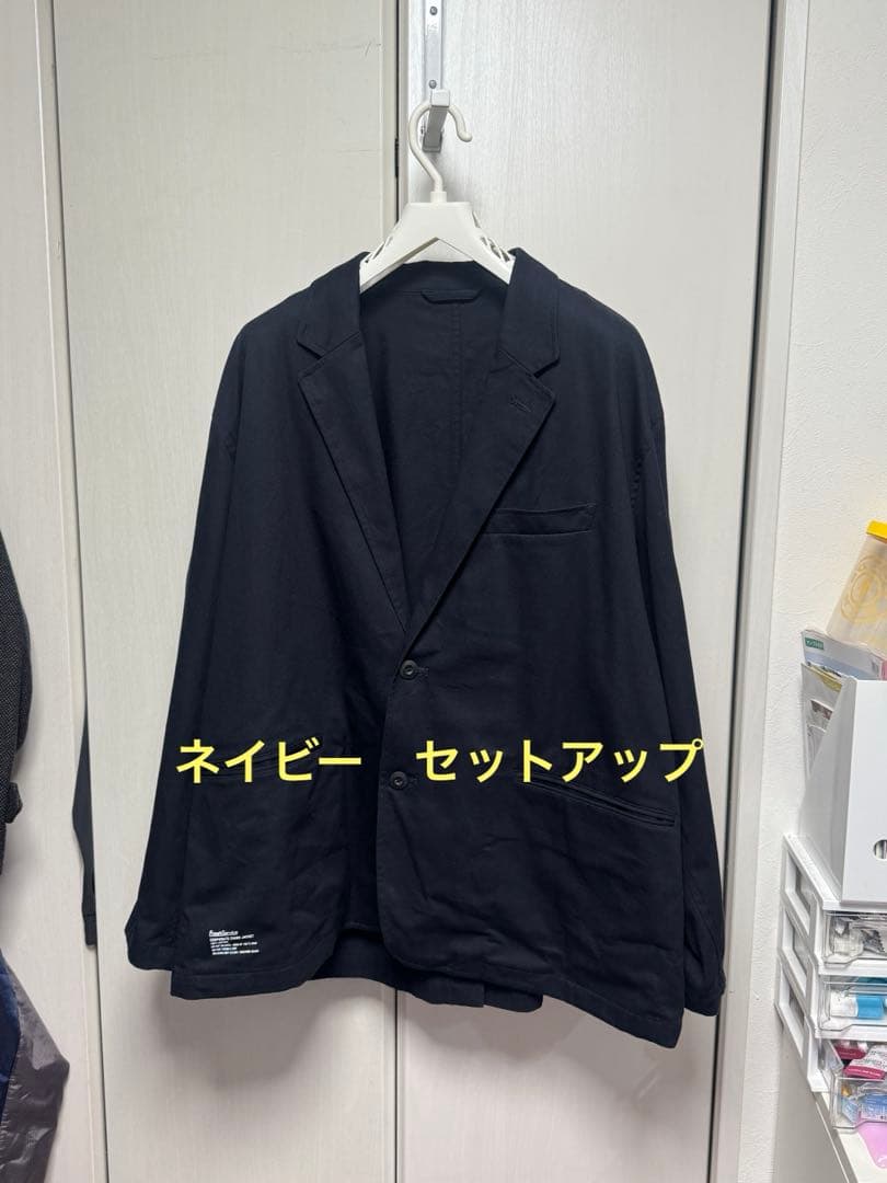 フレッシュサービス コーポレートチノジャケット セットアップ ネイビー Mサイズ