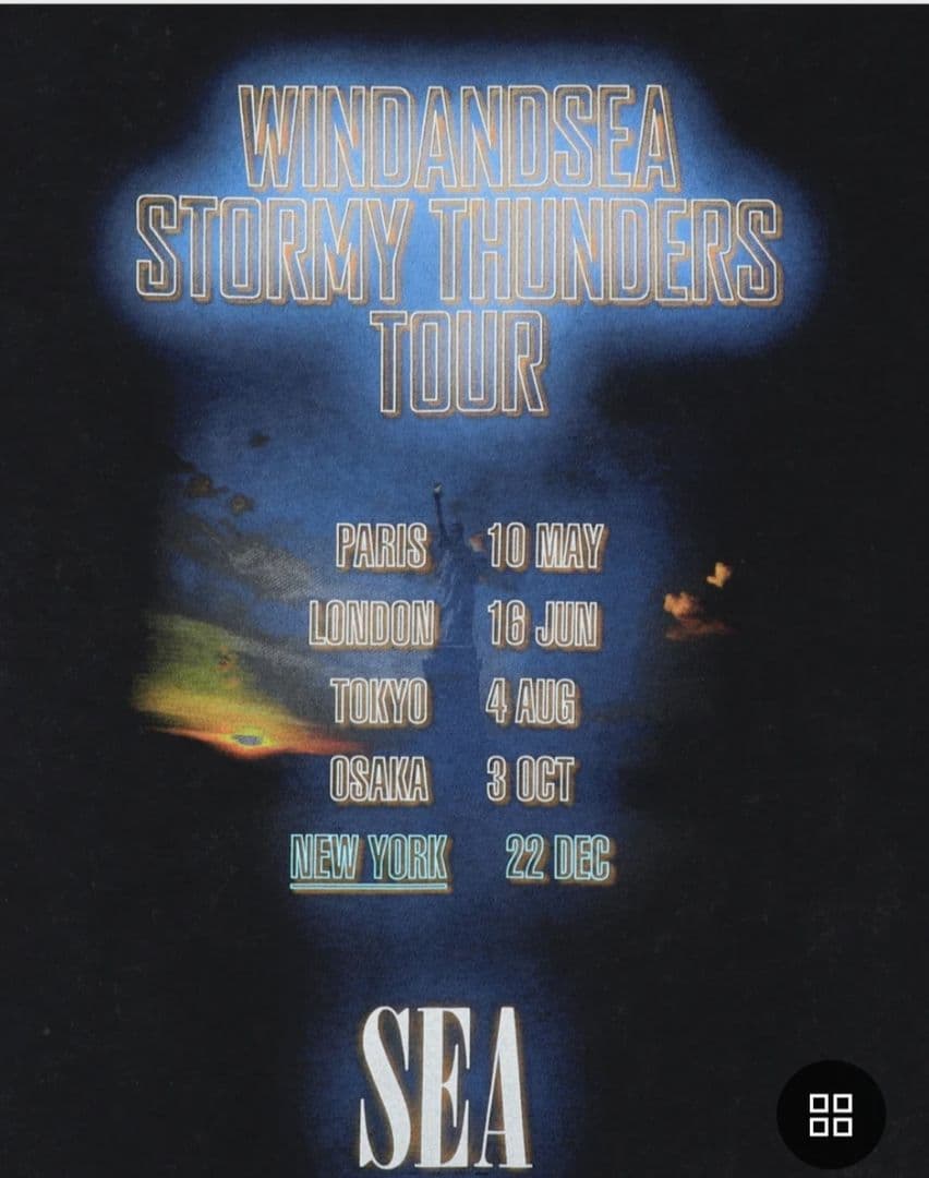 新品使用【XL】wind and sea WORLD TOUR