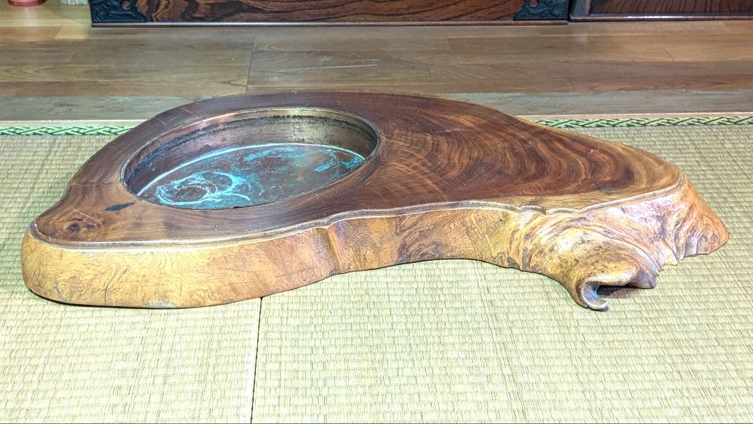 手火鉢　1枚板くり抜き　古道具　 骨董品　アンティーク　レトロ