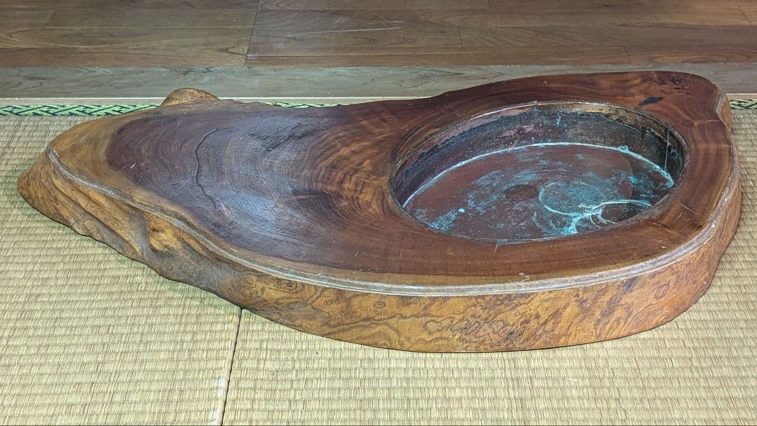 手火鉢　1枚板くり抜き　古道具　 骨董品　アンティーク　レトロ