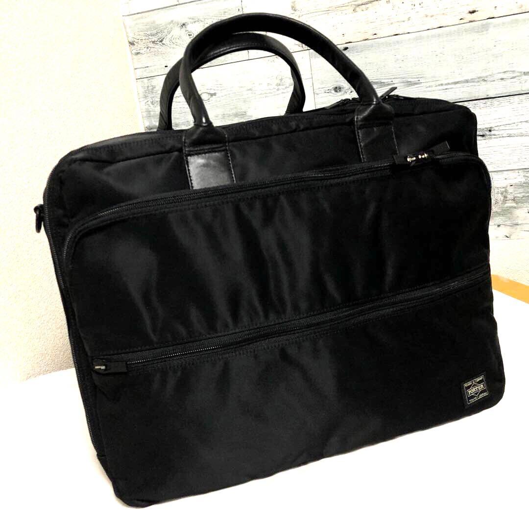 未使用級✨ポータータイム オーバーナイト 2way ボストン 3層 A4ブラック