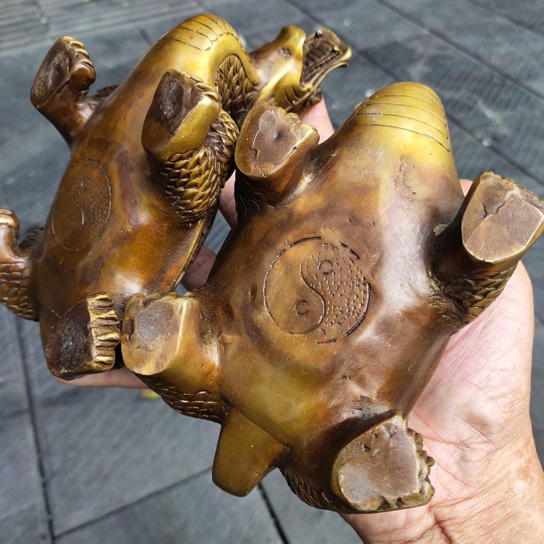 ゴシップ竜亀 装飾品 現代工芸品 美術品 置物