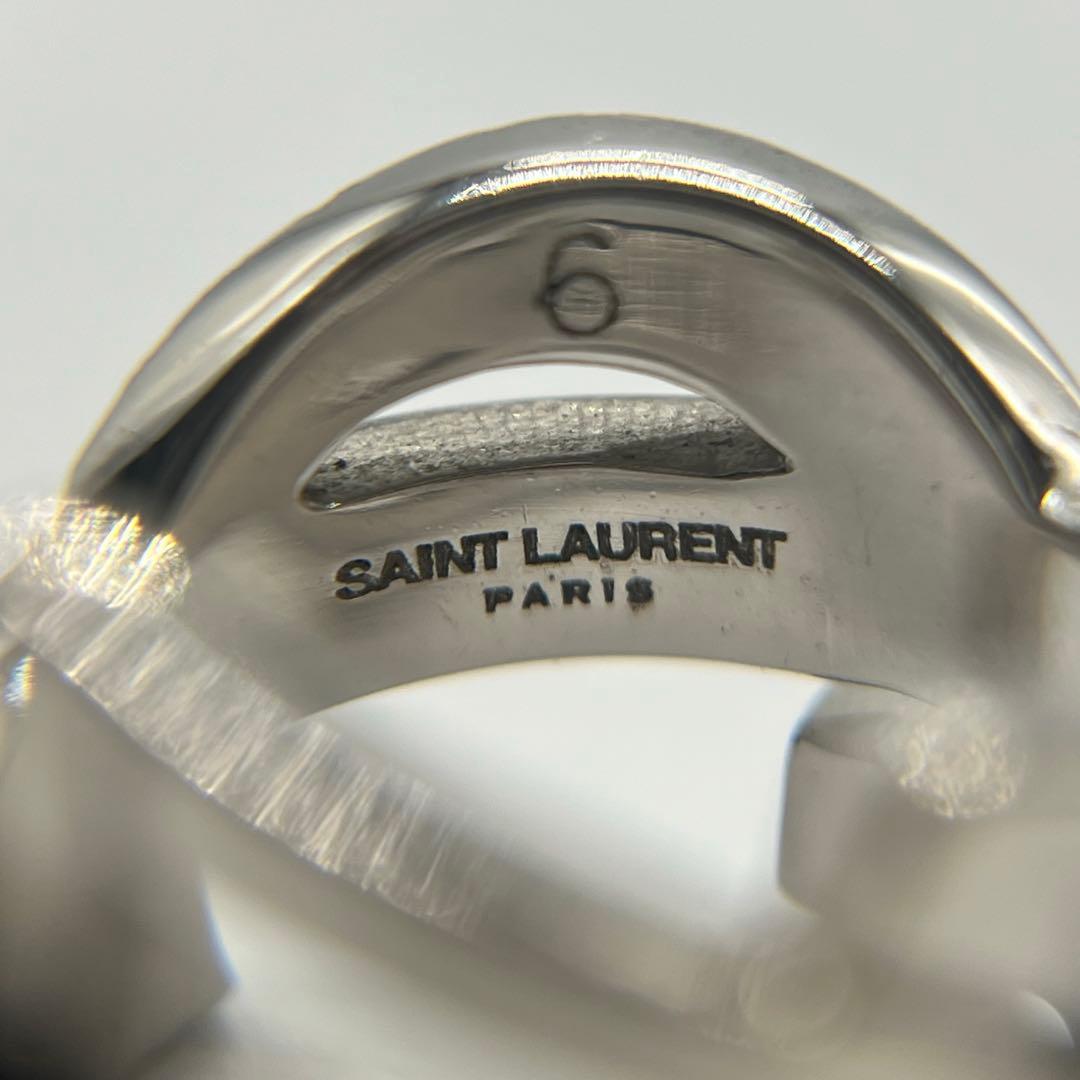 サンローランパリ SAINT LAURENT YSLロゴ リング 12号 メタル