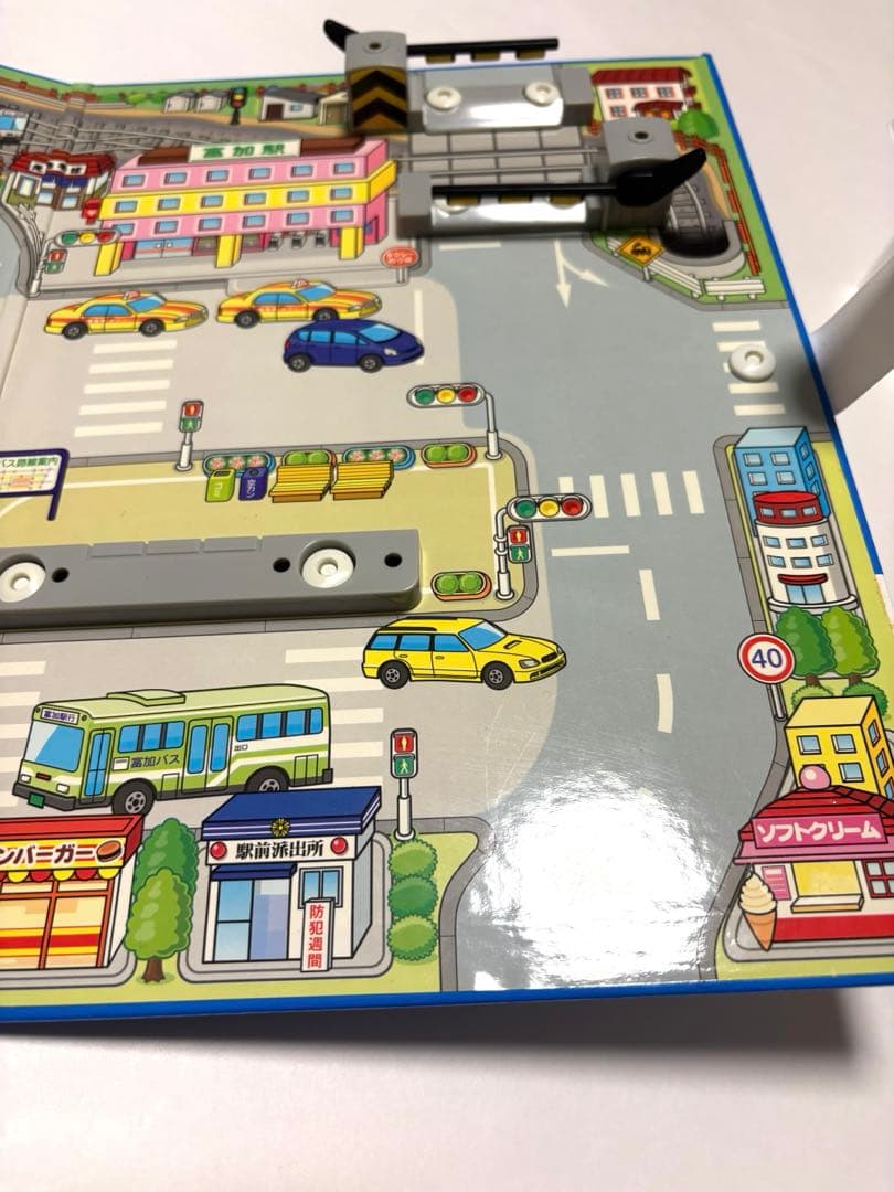 【美品】　トミカ ハンデイ立体マップ 駅前ロータリー　付属品有り　レア　バス