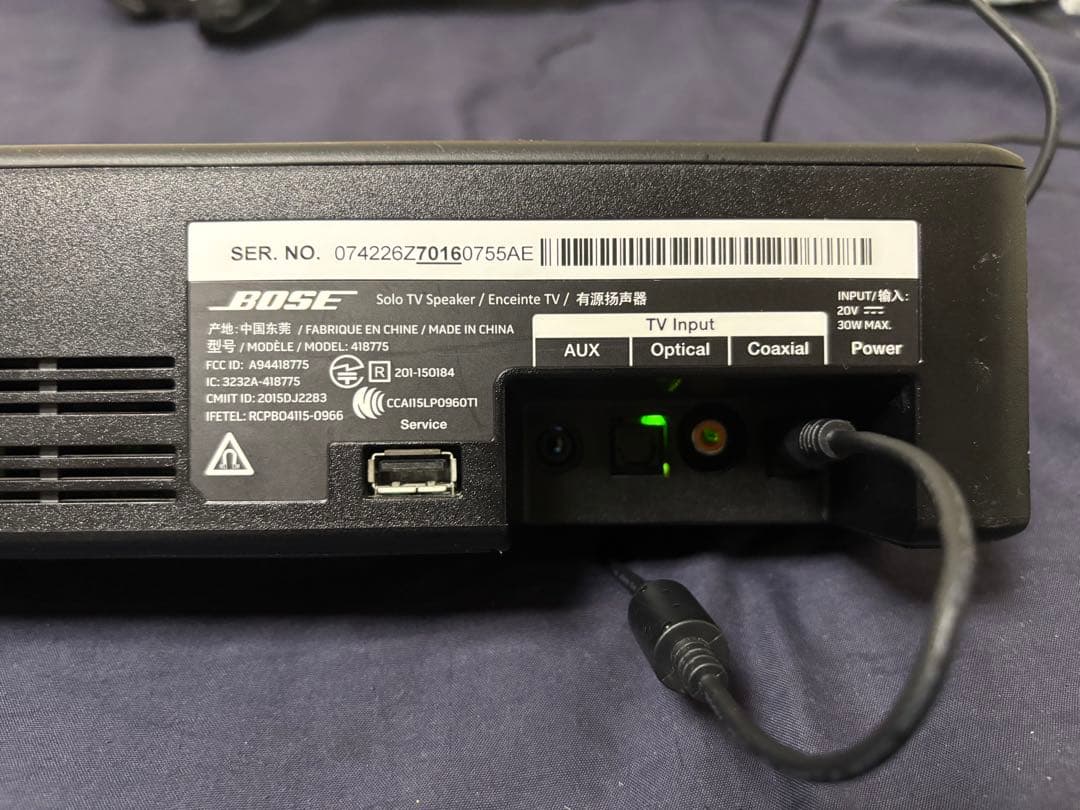 【動作OK】Bose Solo 5 サウンドバー