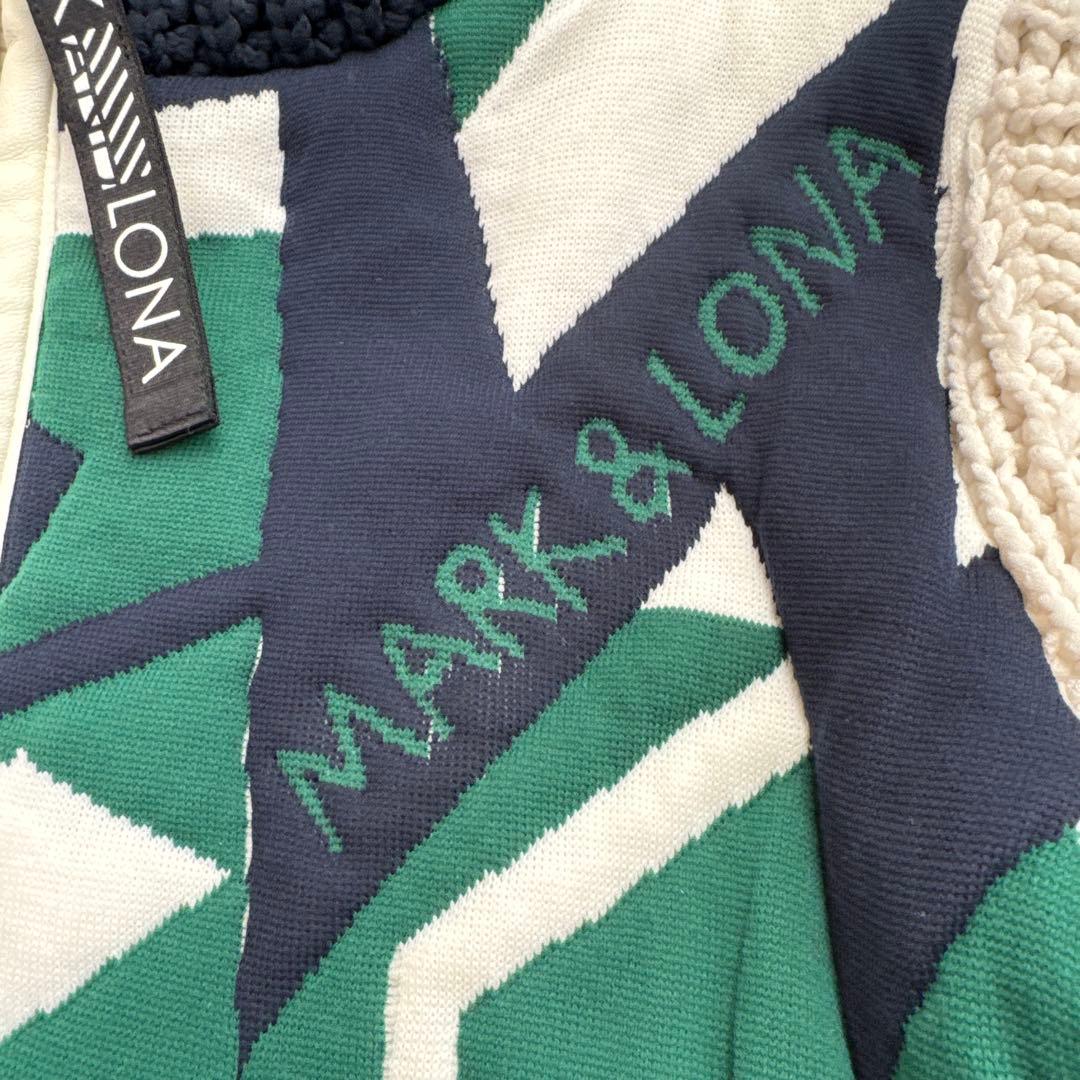 MARK&LONAマークアンドロナ 裏地付ニット切り替え ジャケット 36(S)