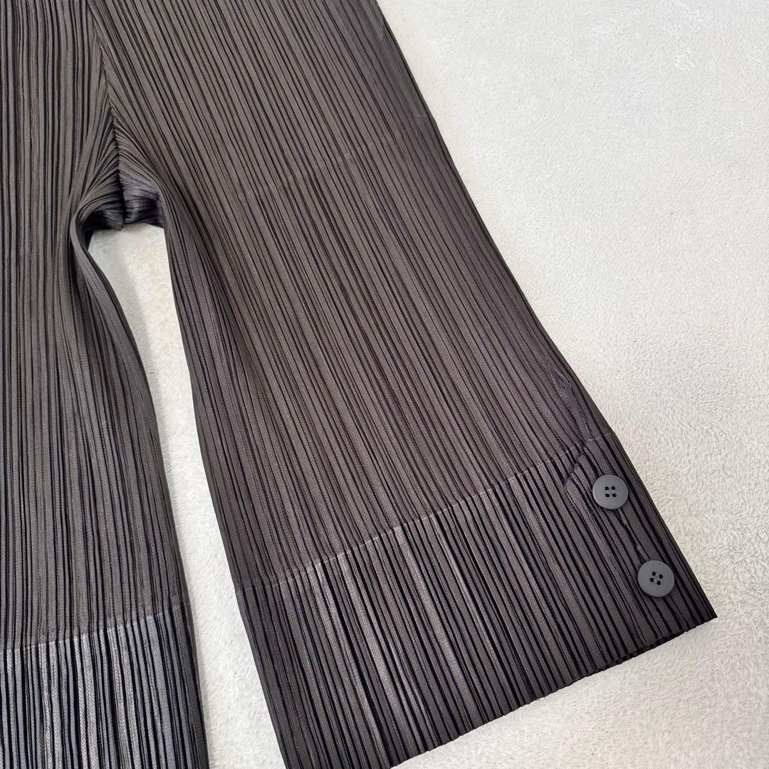 極美品✨PLEATS PLEASE XXLプリーツ　ワイドパンツ　ブラウン　膝丈