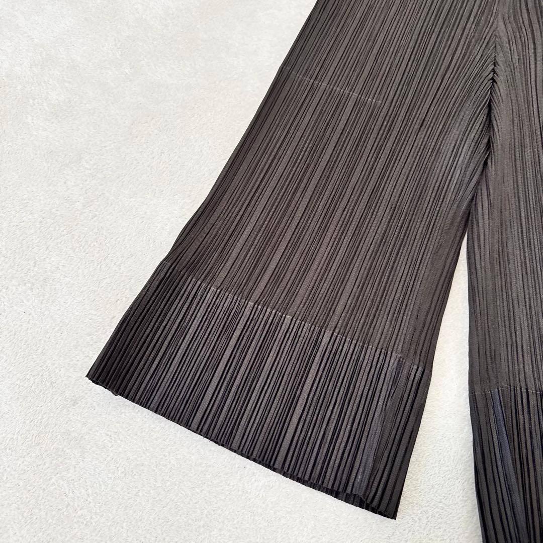 極美品✨PLEATS PLEASE XXLプリーツ　ワイドパンツ　ブラウン　膝丈