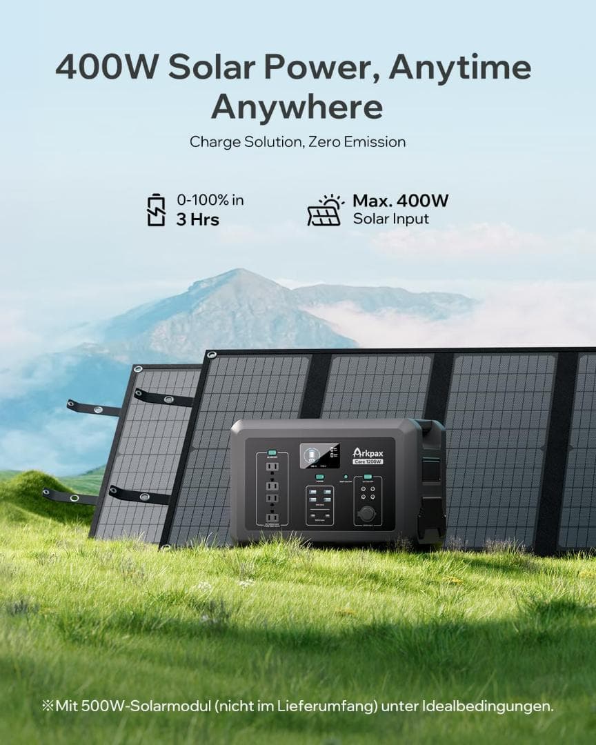 Arkpax ポータブル電源 1024Wh 1200W