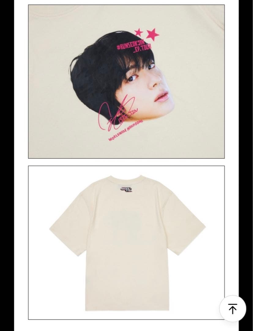 #RUNSEOKJIN_EP.TOUR ジンくん　フェイス　Tシャツ