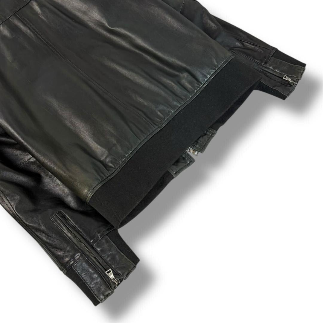 【美品】バーバリーブラックレーベル 羊革 ライジャケット ノバチェック Mサイズ