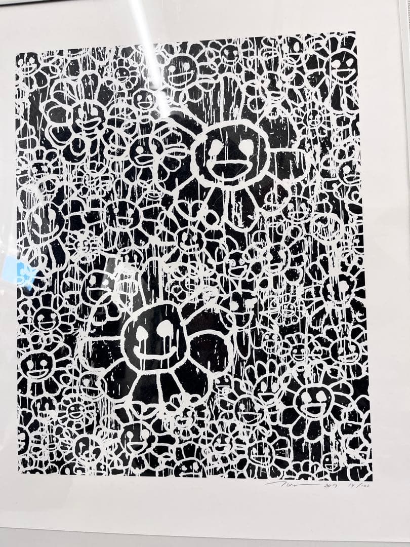 村上隆MADSAKI TAKASHIMURAKAMI マサキシルクフラワー額付