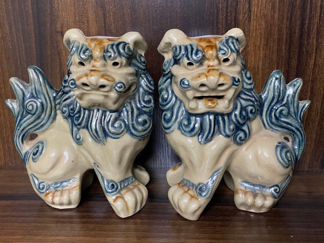 シーサー　獅子　陶器　オブジェ　置物　インテリア　工芸品　美術品