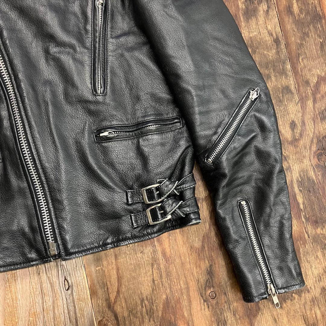 90s Freedom レザーダブルライダースジャケット 水牛革 VINTAGE