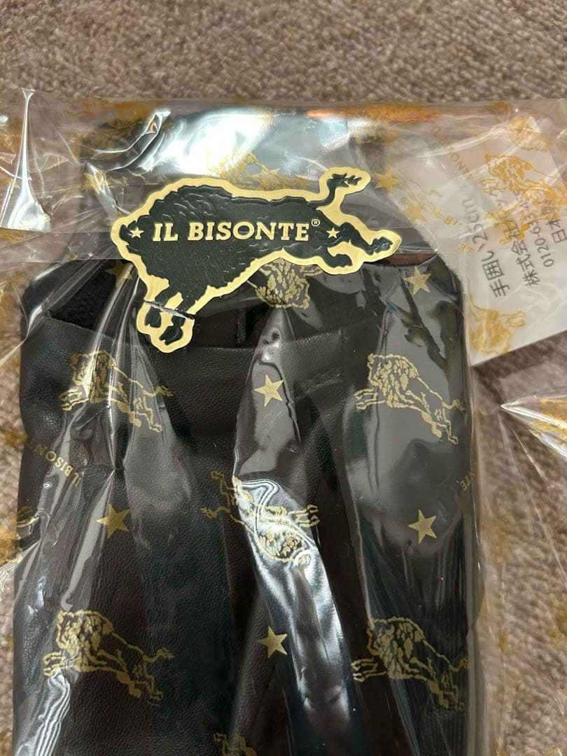 IL BISONTEブラック 羊革手袋 サイズ25cm新品