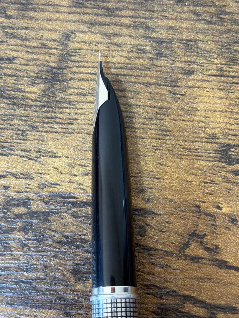 1975年製　18金　白金　全蝕刻　スターリングシルバー　パイロット　万年筆　F