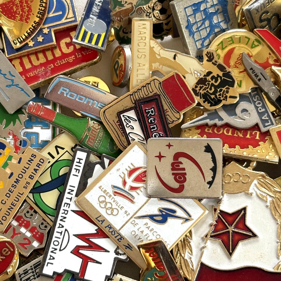 37624 フランス雑貨 フレンチ ピンバッジ200個セット ピンズ まとめ売り