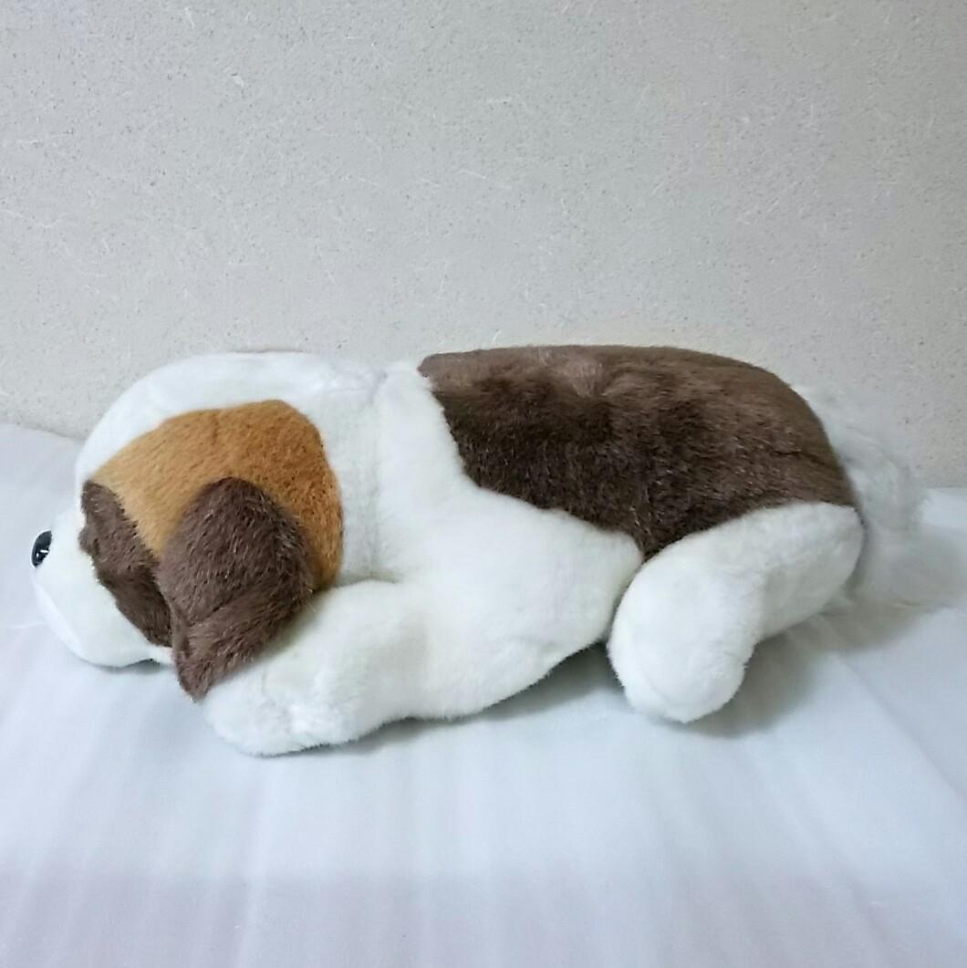昭和レトロ 平成レトロ 犬 わんちゃん好きに♪伏せたセントバーナードのぬいぐるみ