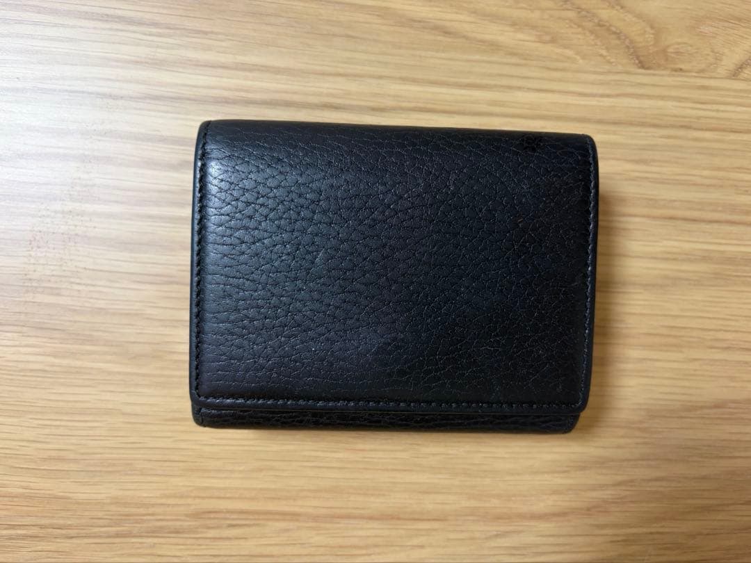 GUCCI ブラック レザー 財布 三つ折財布