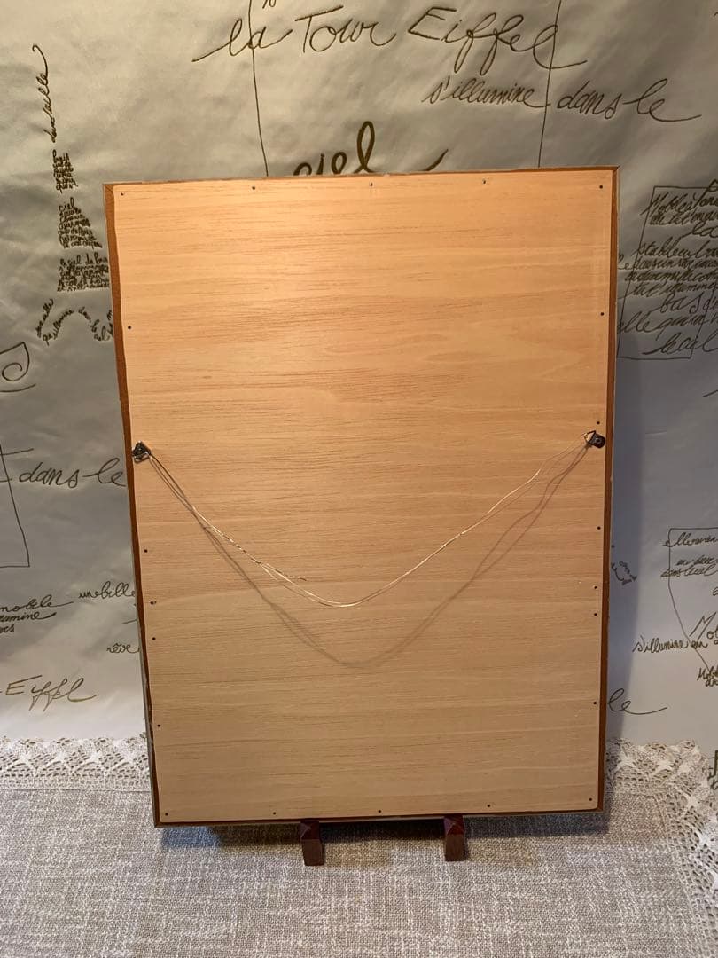 フランス製　アンティーク　1890年の装飾図案集色刷石版額装！花柄ロマンチック！