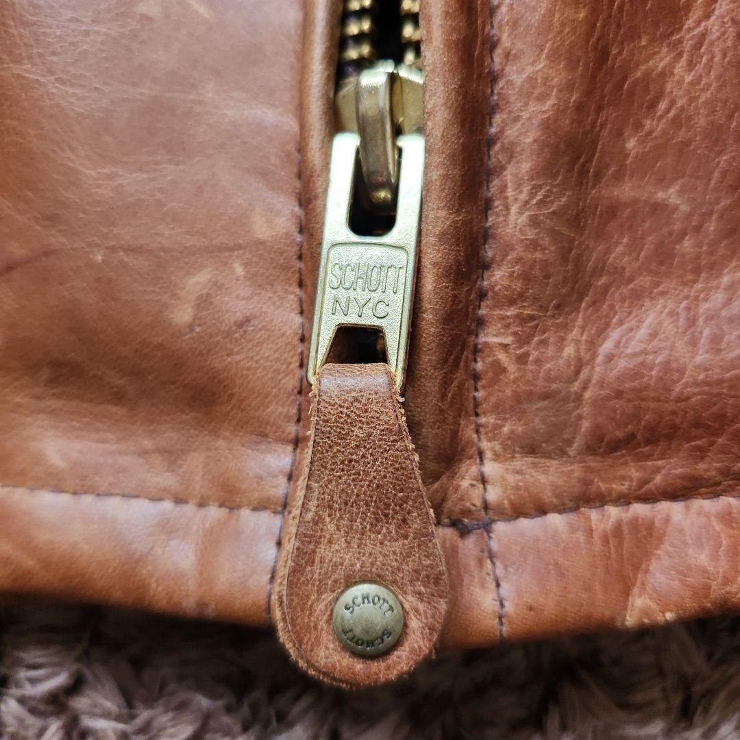 Schott シングルライダース643 ナバホブラウン サイズ38