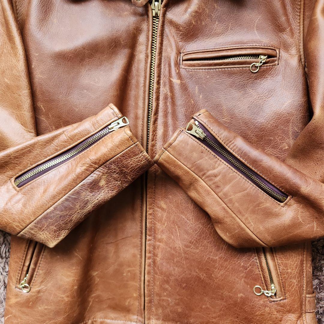 Schott シングルライダース643 ナバホブラウン サイズ38