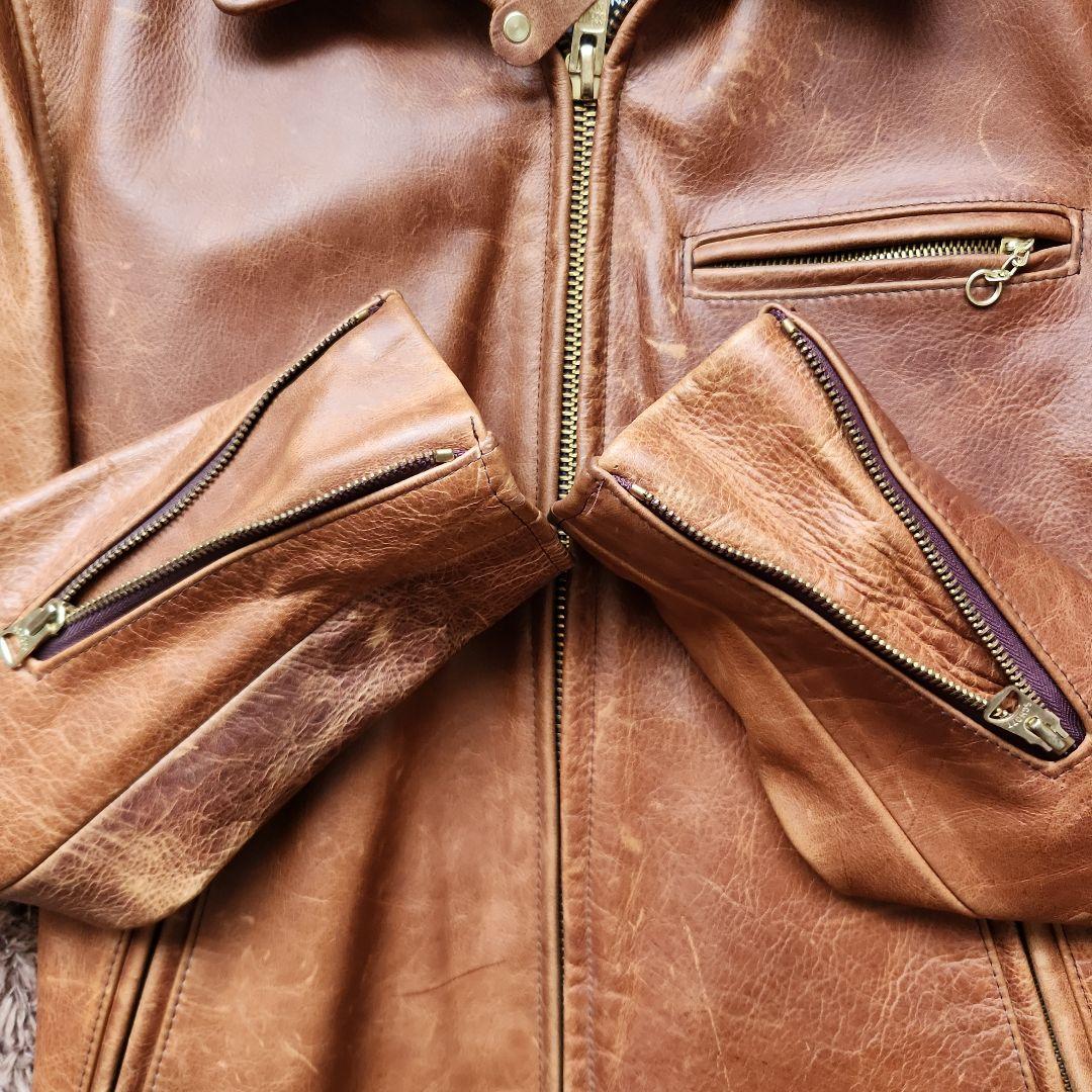 Schott シングルライダース643 ナバホブラウン サイズ38