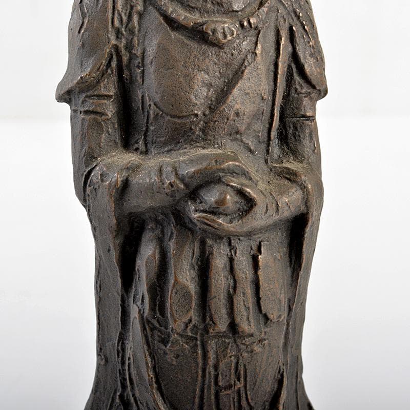 仏教美術　澤田政廣　古銅　観音菩薩像　仏像　置物　高さ約28cm　M　R5543