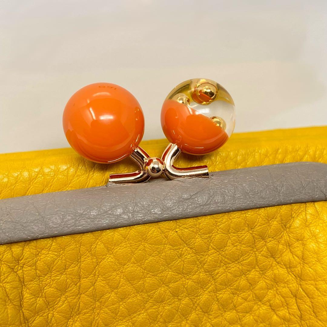 ear PAPILLONNER イアパピヨネ 財布 がま口 イエロー 黄色 イア