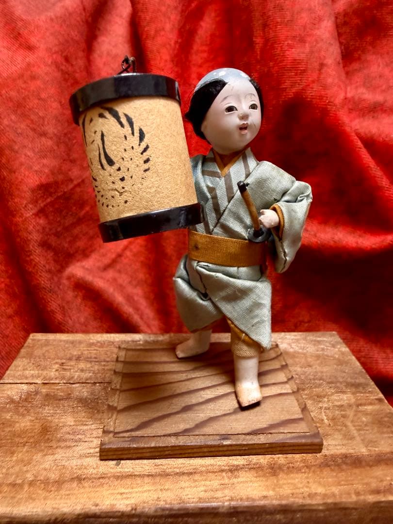 豆市松人形 日本人形 提灯 衣装人形 風俗人形