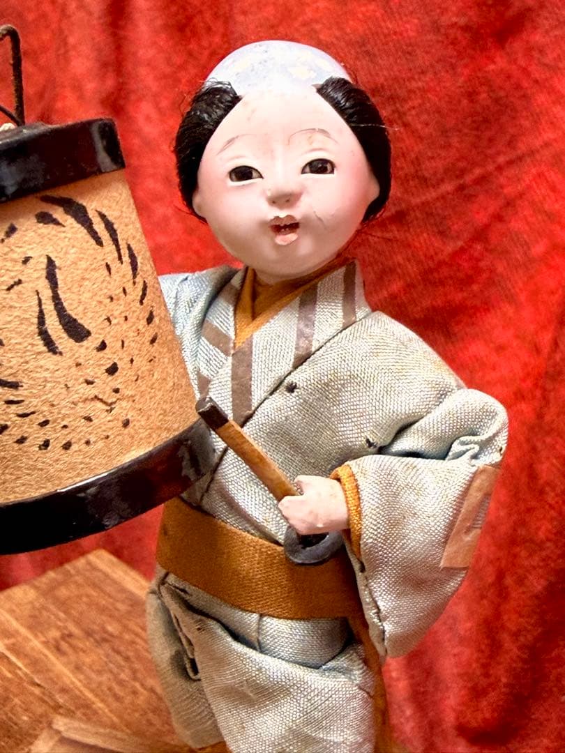 豆市松人形 日本人形 提灯 衣装人形 風俗人形