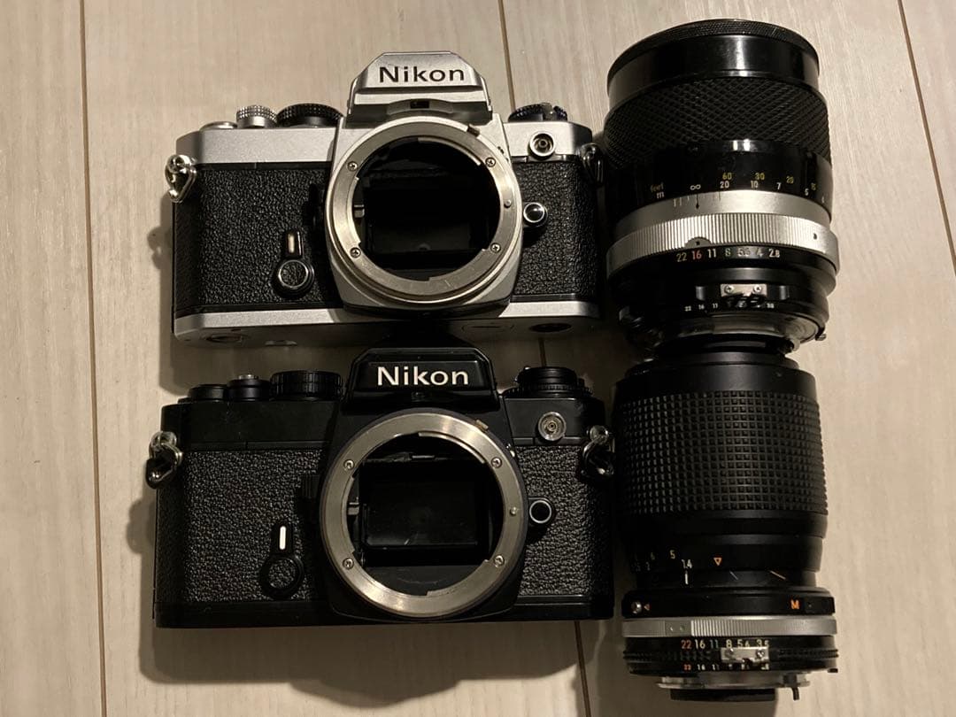 Nikon FM,FE, 一眼レフカメラ 2台セット