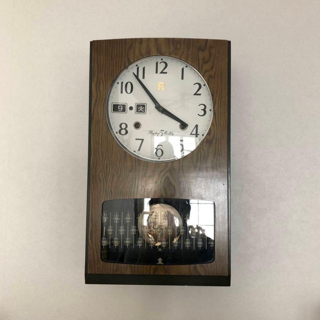 専用　壁掛け時計リズムの30日巻掛時計 ＊マンスリー5シリーズ