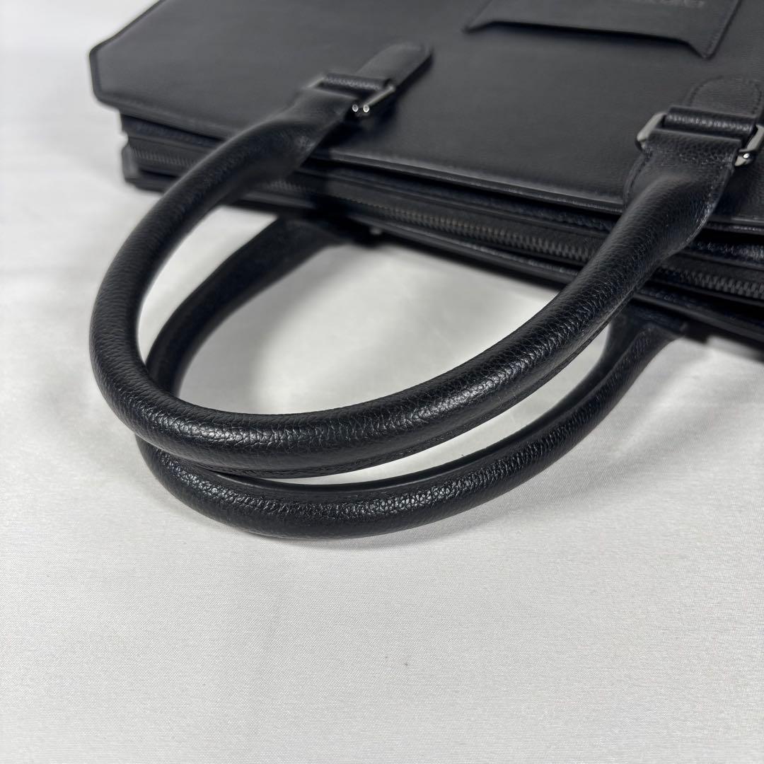 美品 エンポリオアルマーニ ビジネスバッグ ブリーフケース レザー ブラック