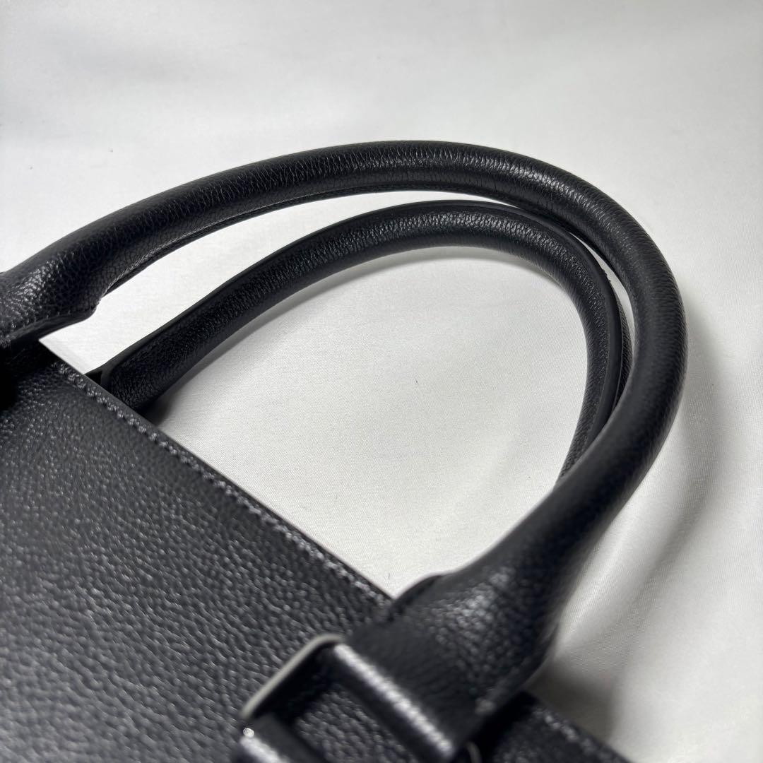 美品 エンポリオアルマーニ ビジネスバッグ ブリーフケース レザー ブラック