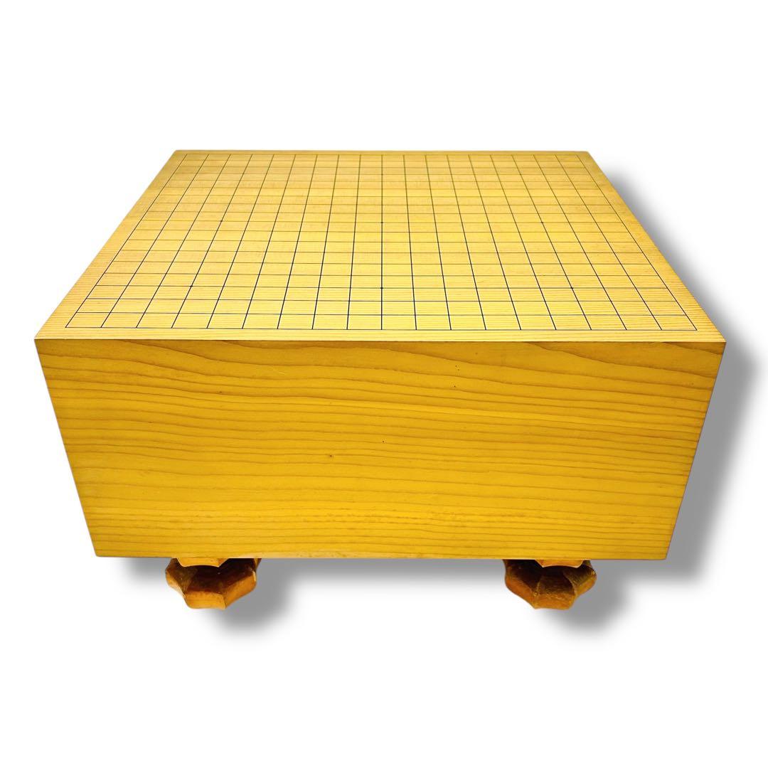 【希少美品】【特大6.7寸】高級囲碁盤 本榧 天地柾目 ヘソ・脚付き