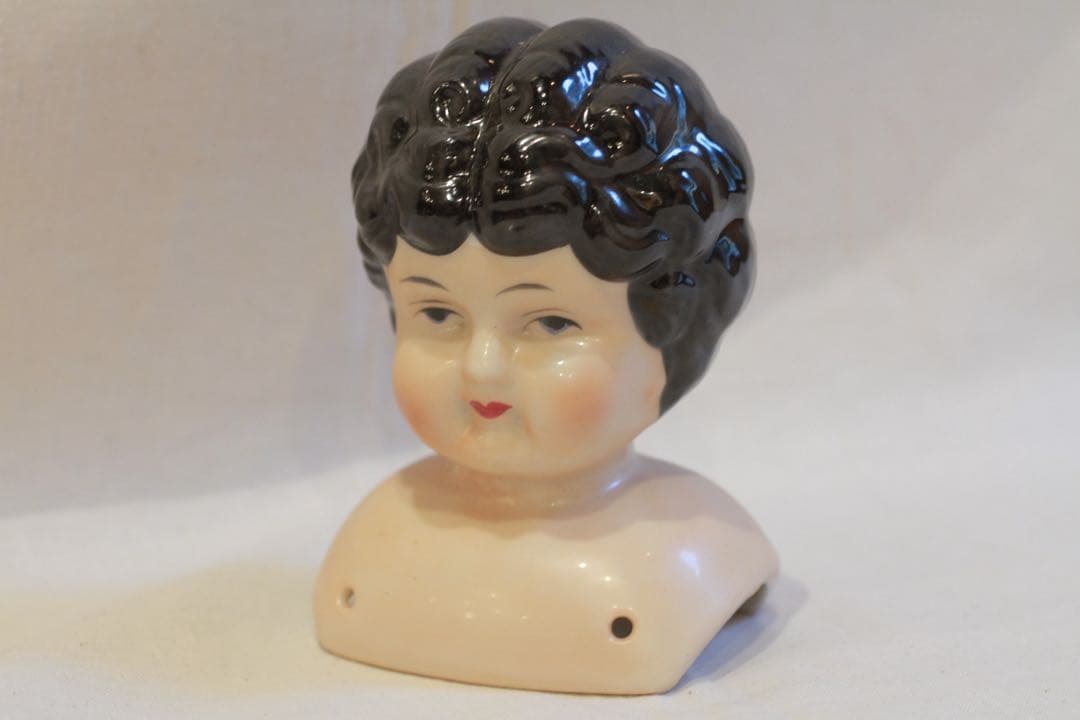 1930年頃　日本製　チャイナヘッドドール　頭部と手足のセット