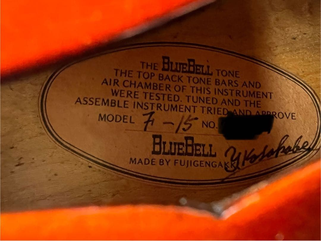 Blue Bell F-15 フラットマンドリン （富士弦）フジゲン　ビンテージ