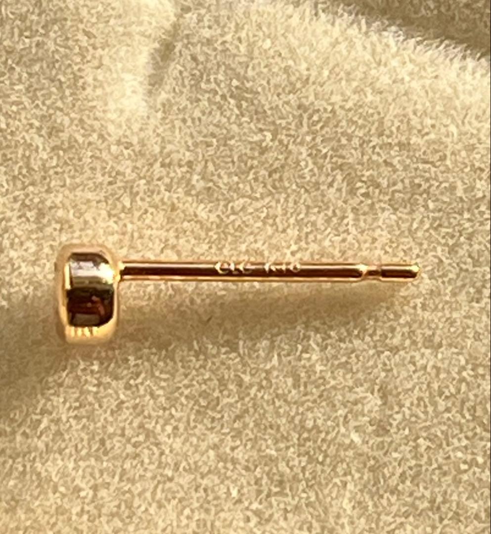 【ete】K18 ダイヤモンド 0.1ct ピアス「ブライト」　ピンクゴールド
