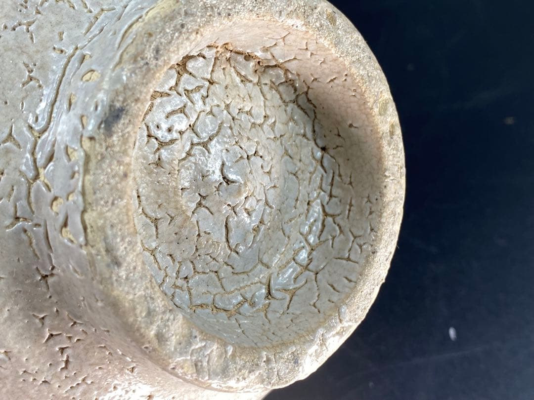 李朝 茶碗 茶道具 骨董 古玩 古美術 時代物 径14.3cm