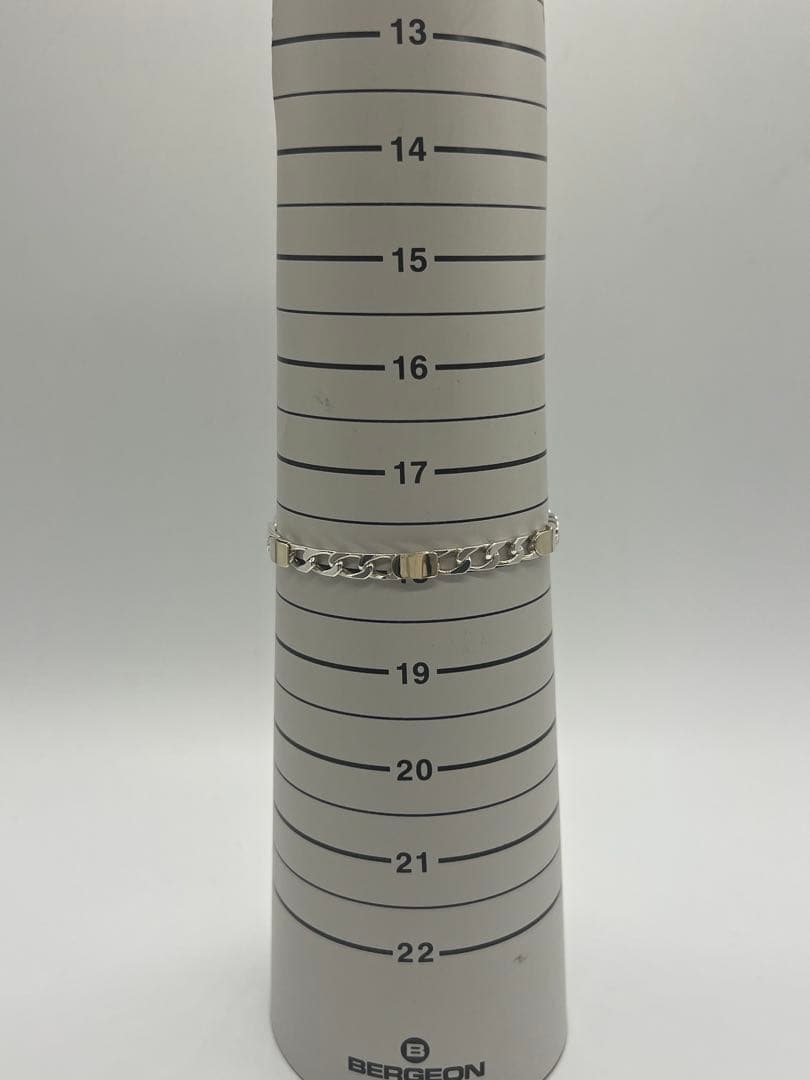 ティファニー TIFFANY フィガロチェーン ブレスレット SV YG コンビ