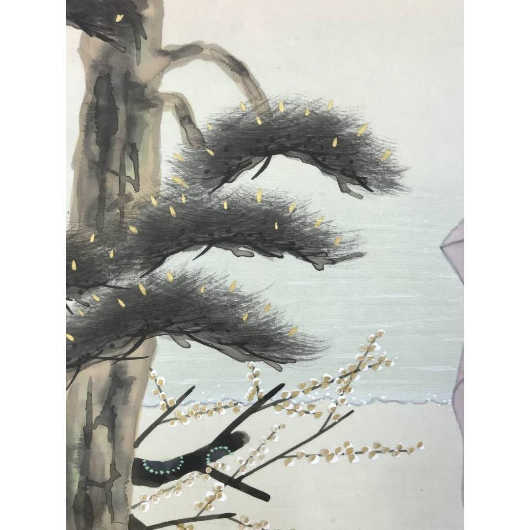 真作/堤利彦/高砂図/人物図祝掛軸/正月掛軸/横物/掛軸☆宝船☆AK-619