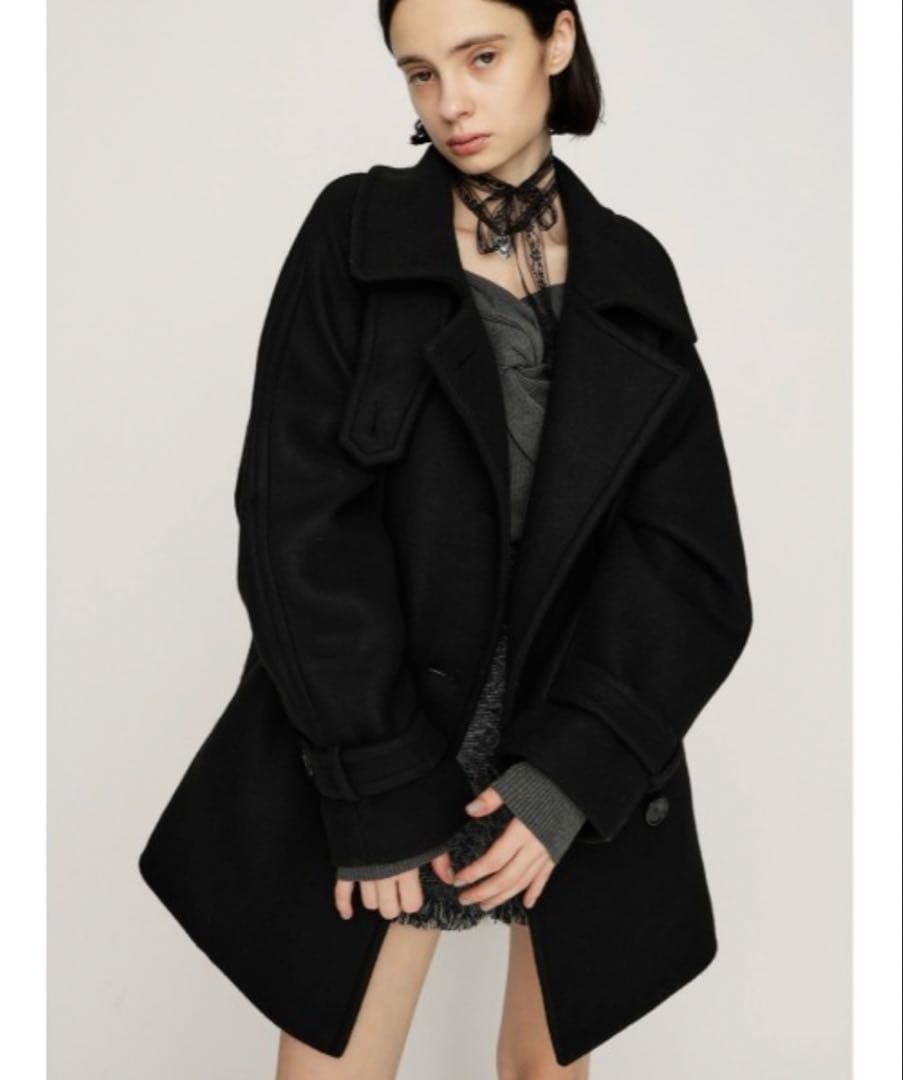 【こななん】SLY STAND NECK MIDI COAT